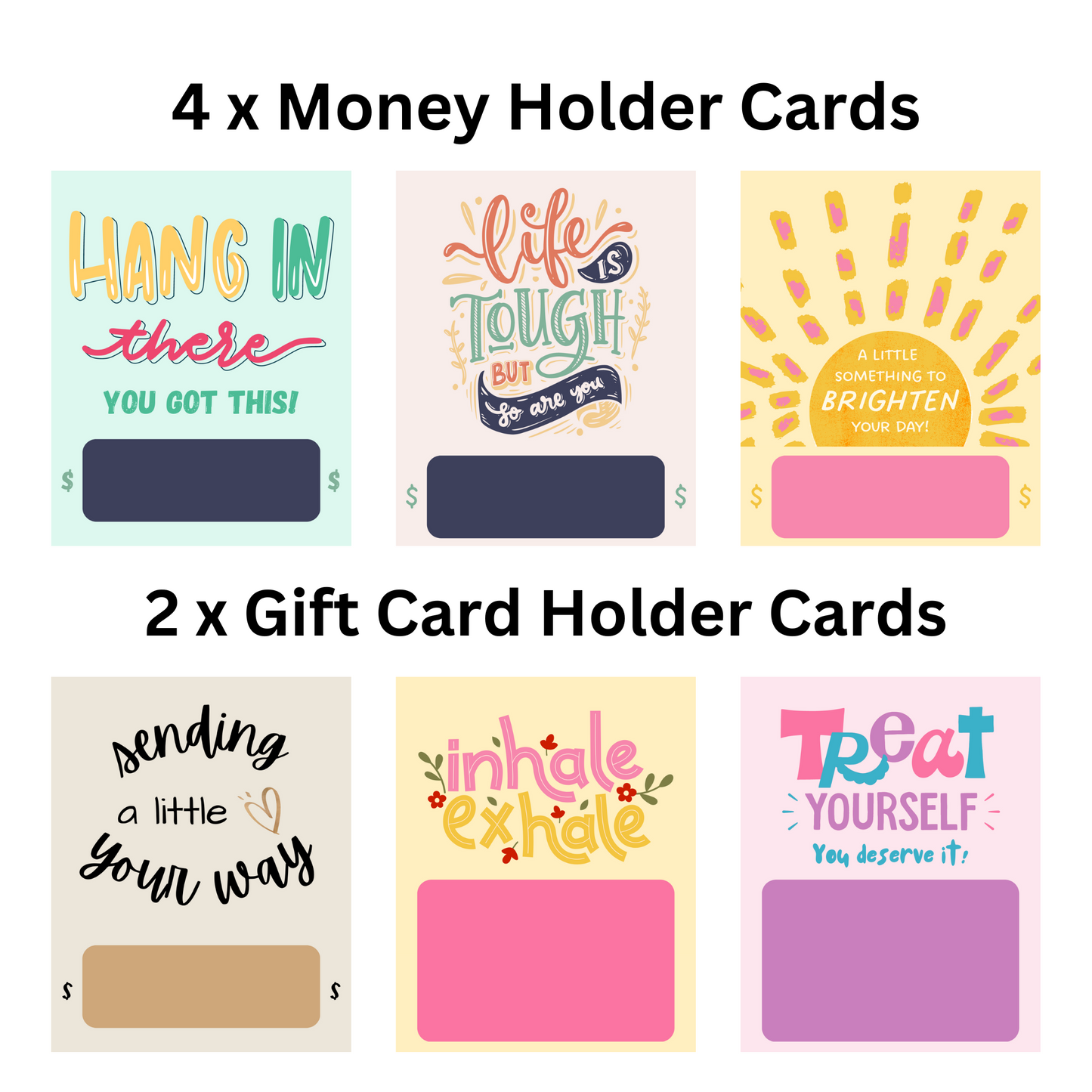 Bundles - Personalized Money holder/gift cards- Sets