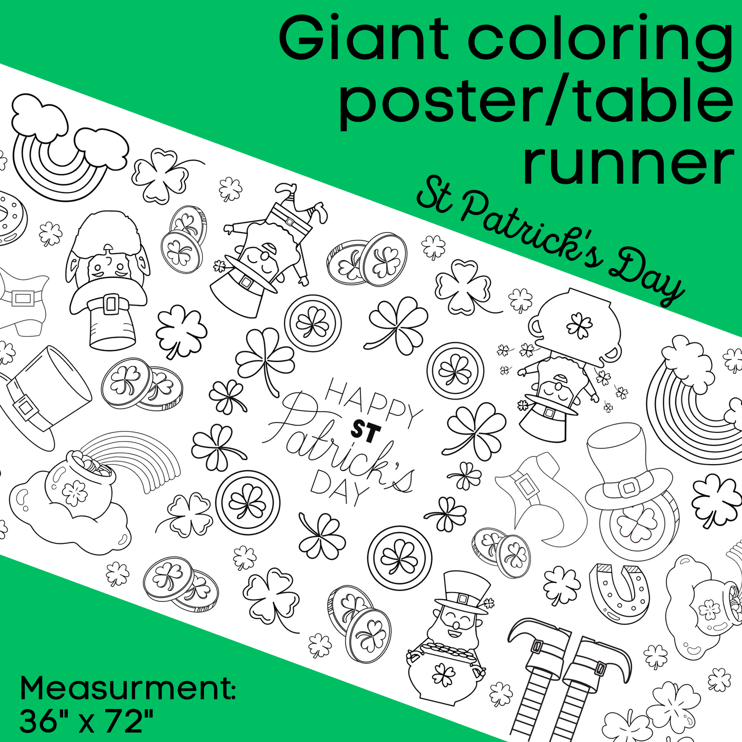 Giant Coloring Poster/ Table Cover