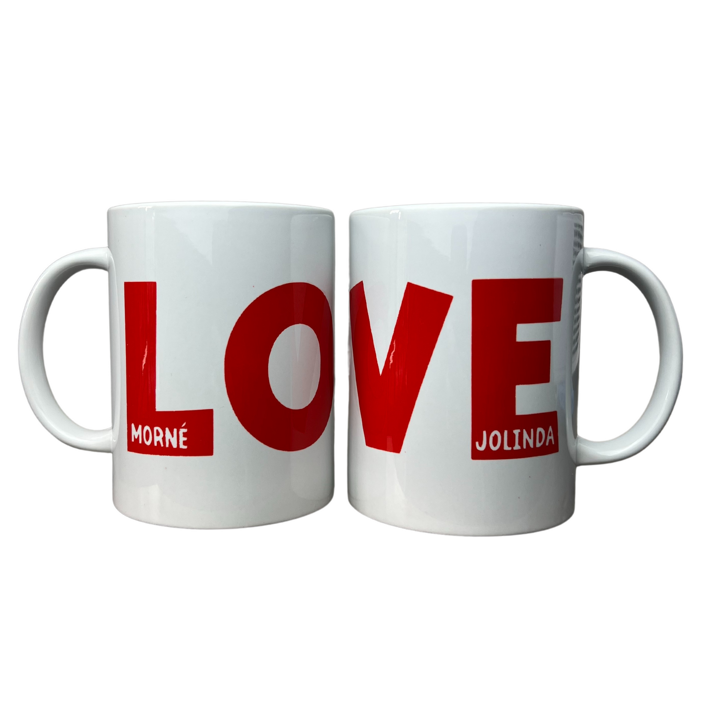 Personalized Valentine's Day mugs (Set of 2 x 15 oz mugs)